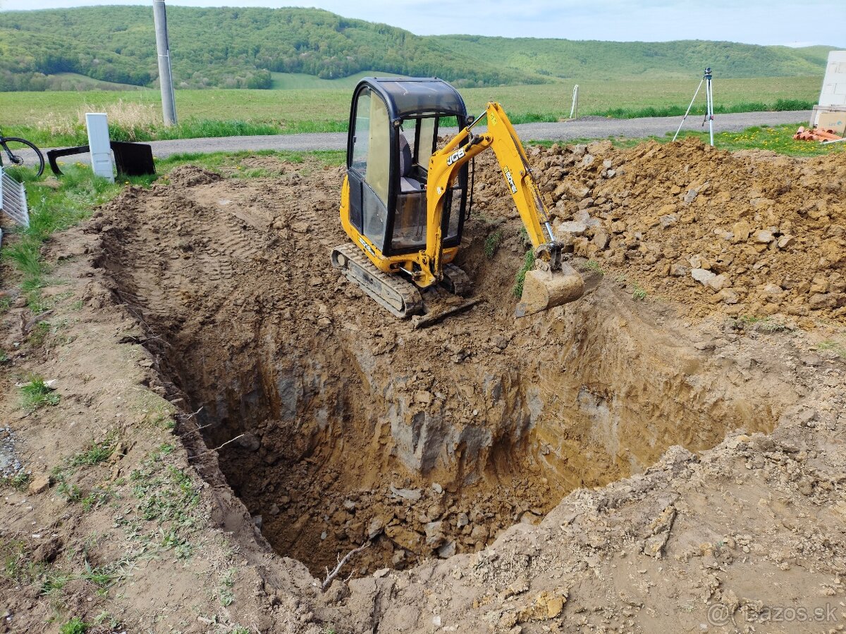 Zemné a Výkopové práce minibagrom - 2