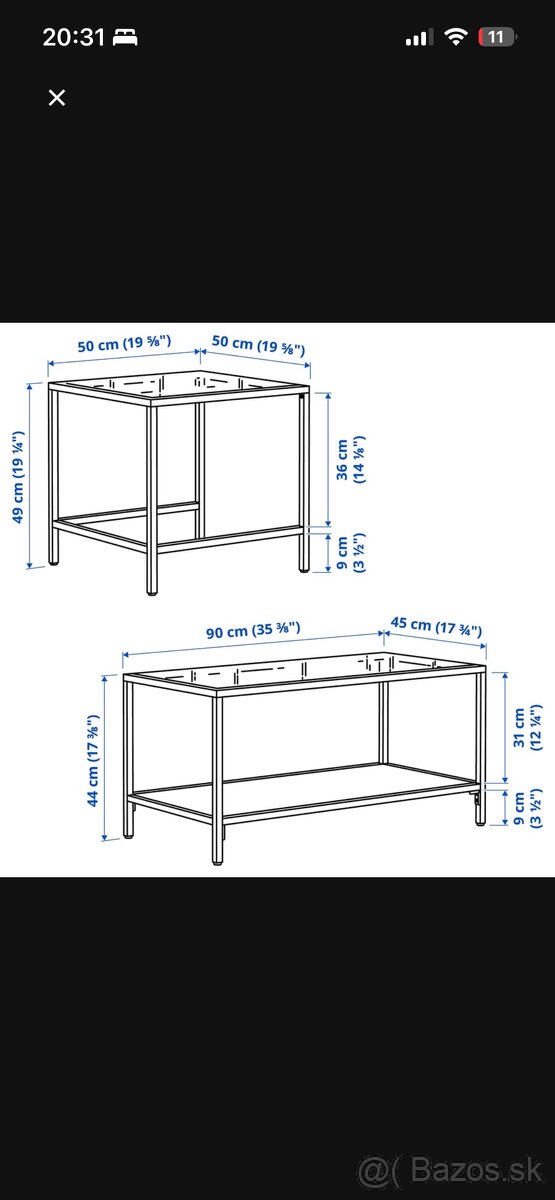 Konferencny stol IKEA VITTSJO - 2