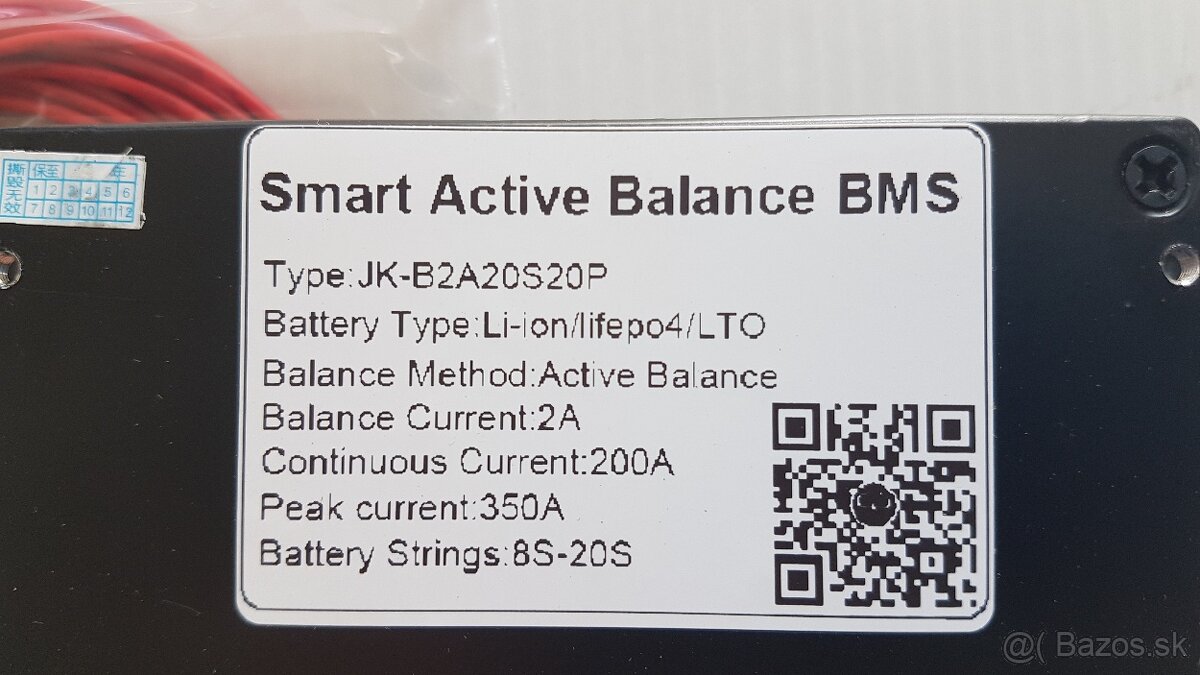 Smart BMS JK B2A20S20P - 200A/2A - 2