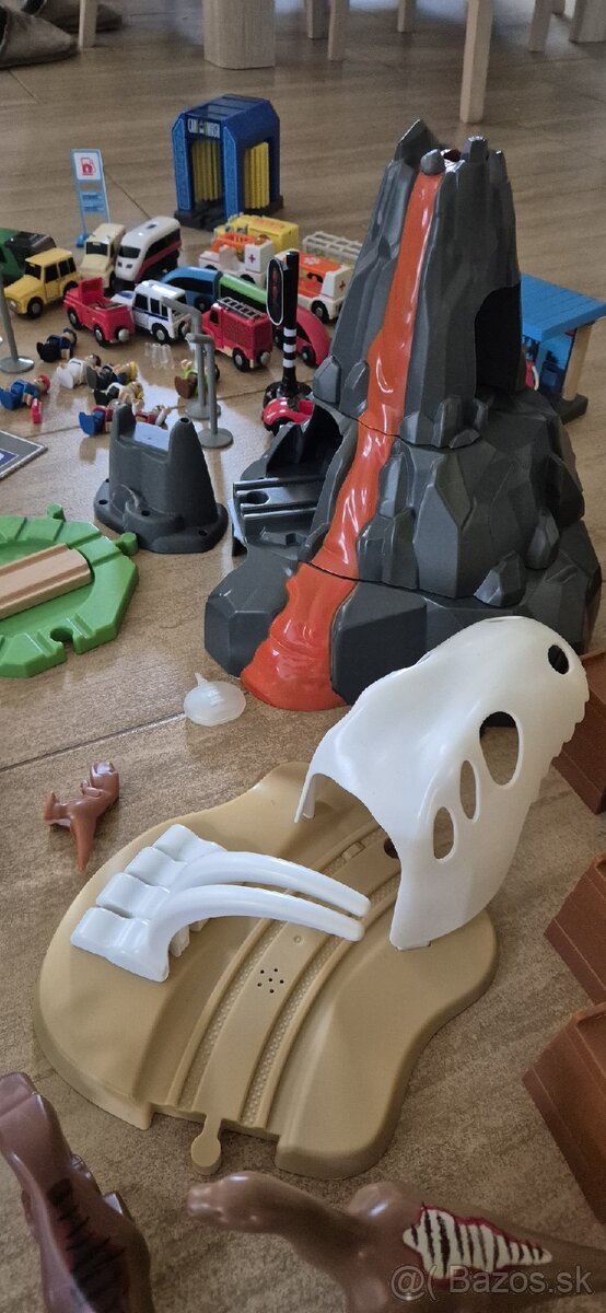 Drevená sada koľajníc a ciest 200+ ks - 2