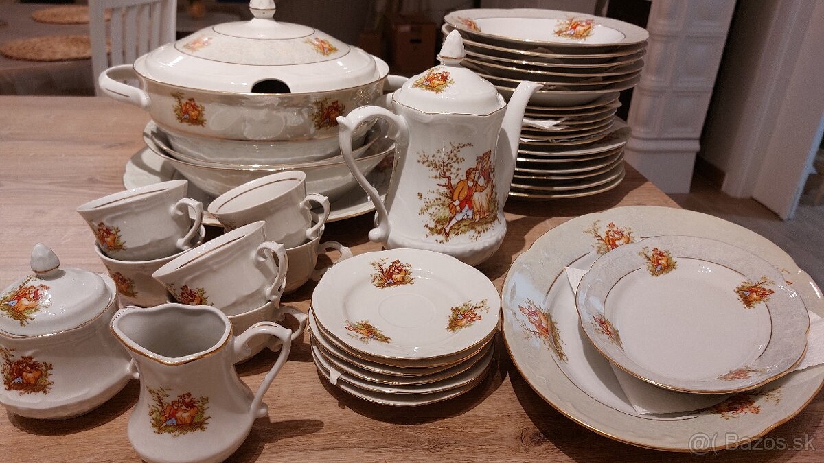 Jedalensky + cajovy set Porcelana Wloclawek 42 ks - 2