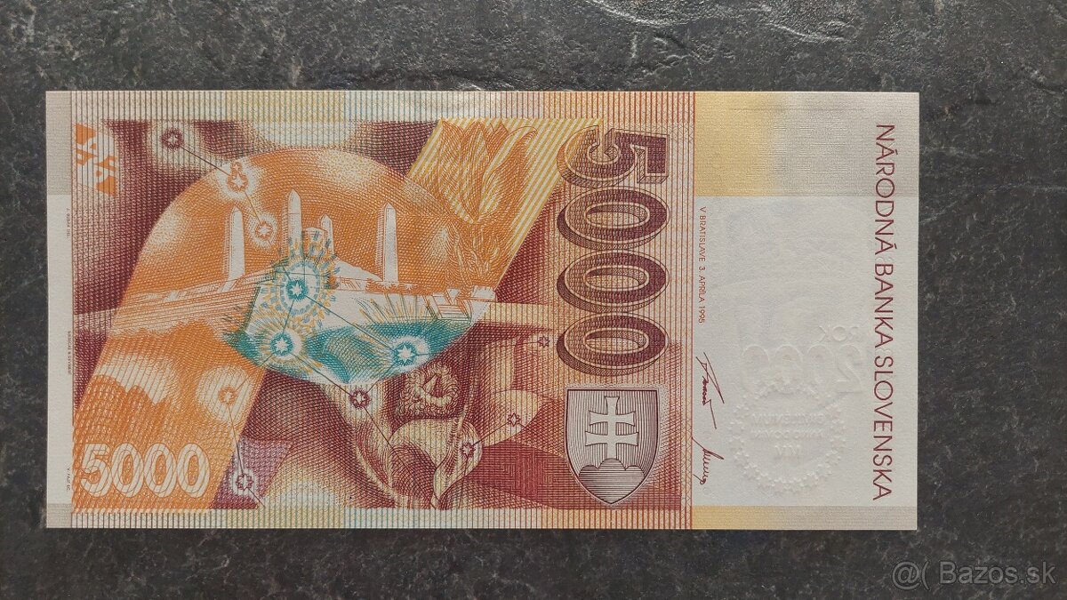 5000 Sk 1995 A bimilénium, stav N (UNC) - 2