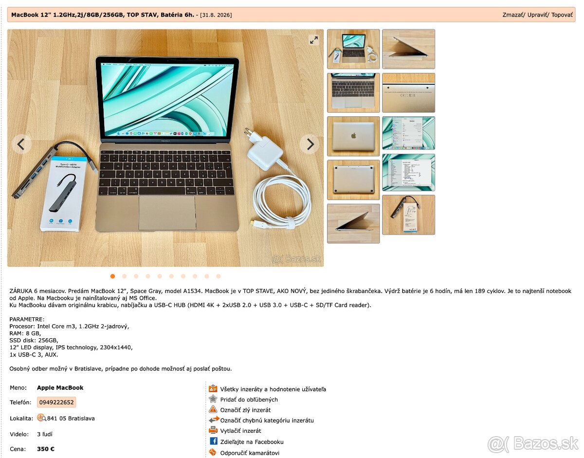 MacBook - ZÁRUKA 6 mesiacov - 2