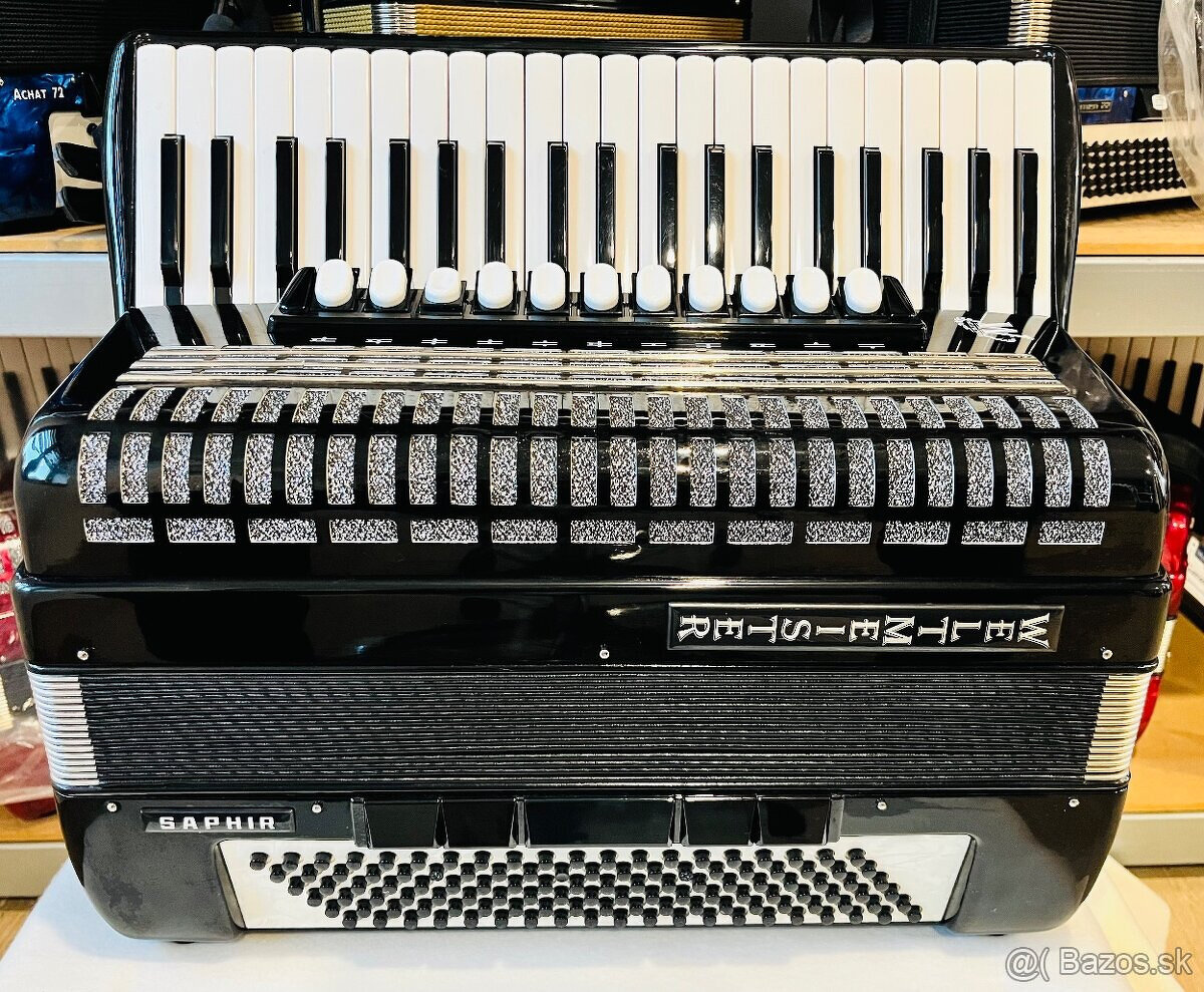Predám akordeón WELTMEISTERS SAPHIR 120 BASOVÝ VÝBORNÝ STAV - 2