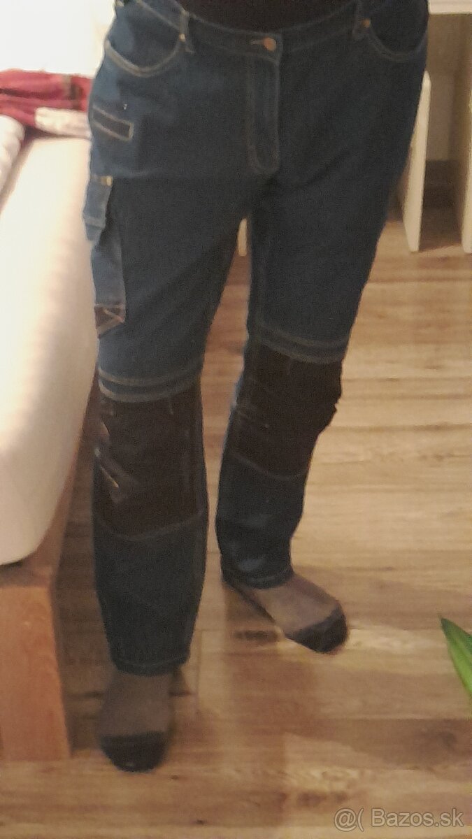 Predám pracovné riflove nohavice č.56 - 2