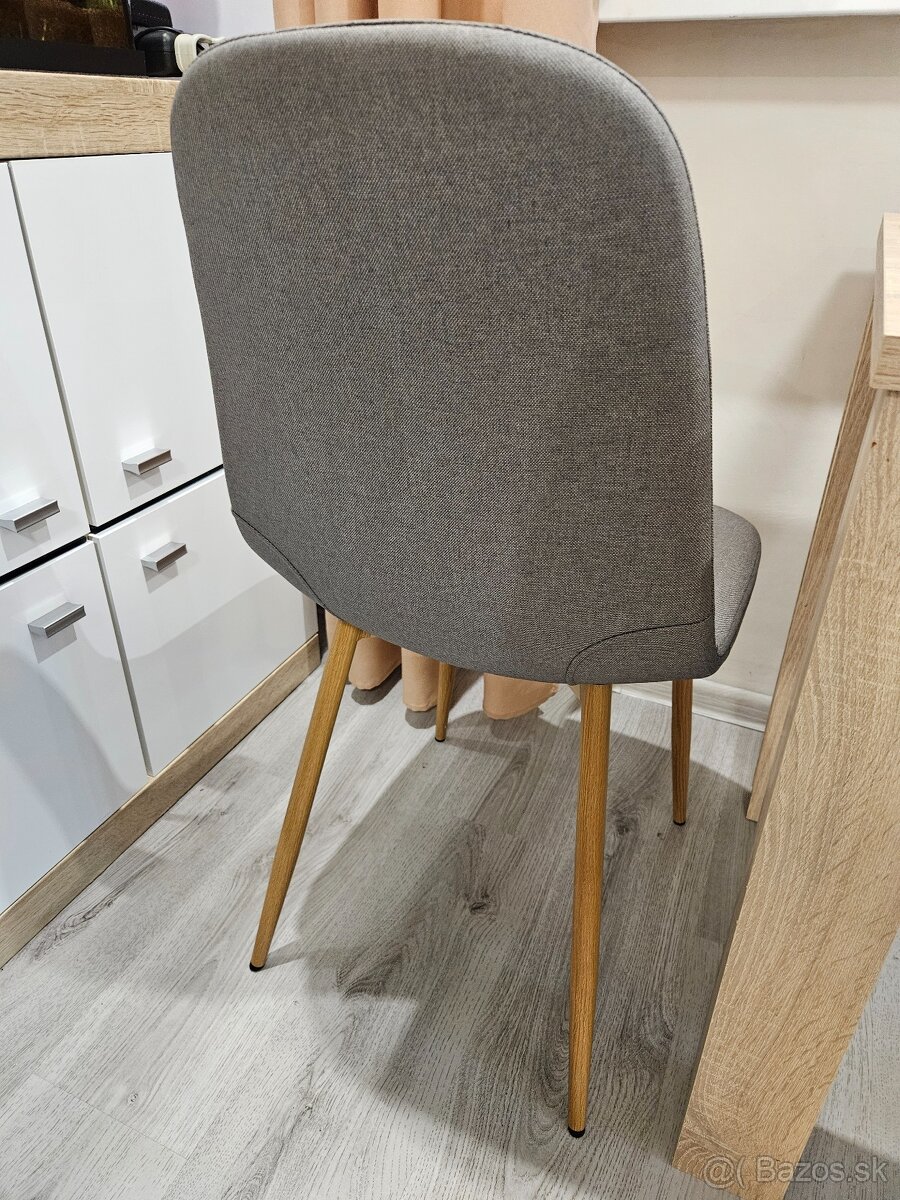 Kuchynská jedálenská stolička JONSTRUP siva/prírodný dub - 2