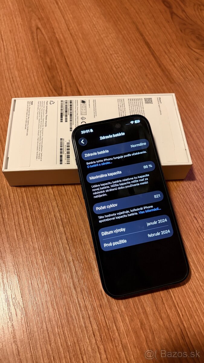 iPhone 15 pro 128gb black titanium v top stav stave - 2