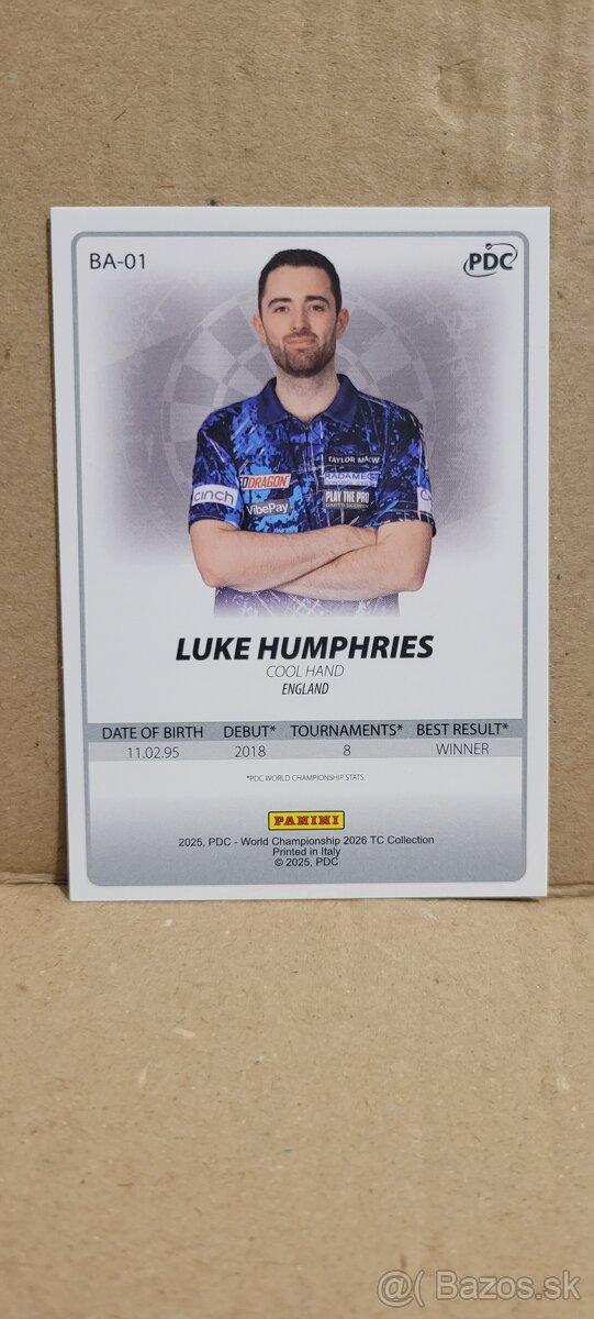 Hráči PDC Darts Šípky #1 2026 - 2