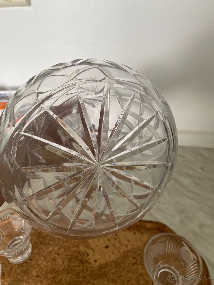 Krištáľová karafa súprava - 2