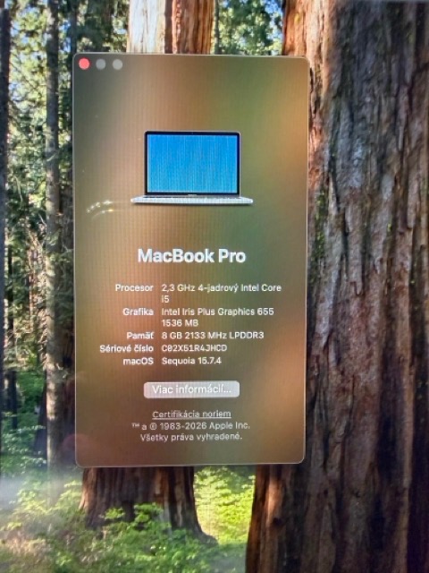 MacBook Pro 13" (Touch Bar, Intel i5, 8GB RAM) - Zachovalý - 2