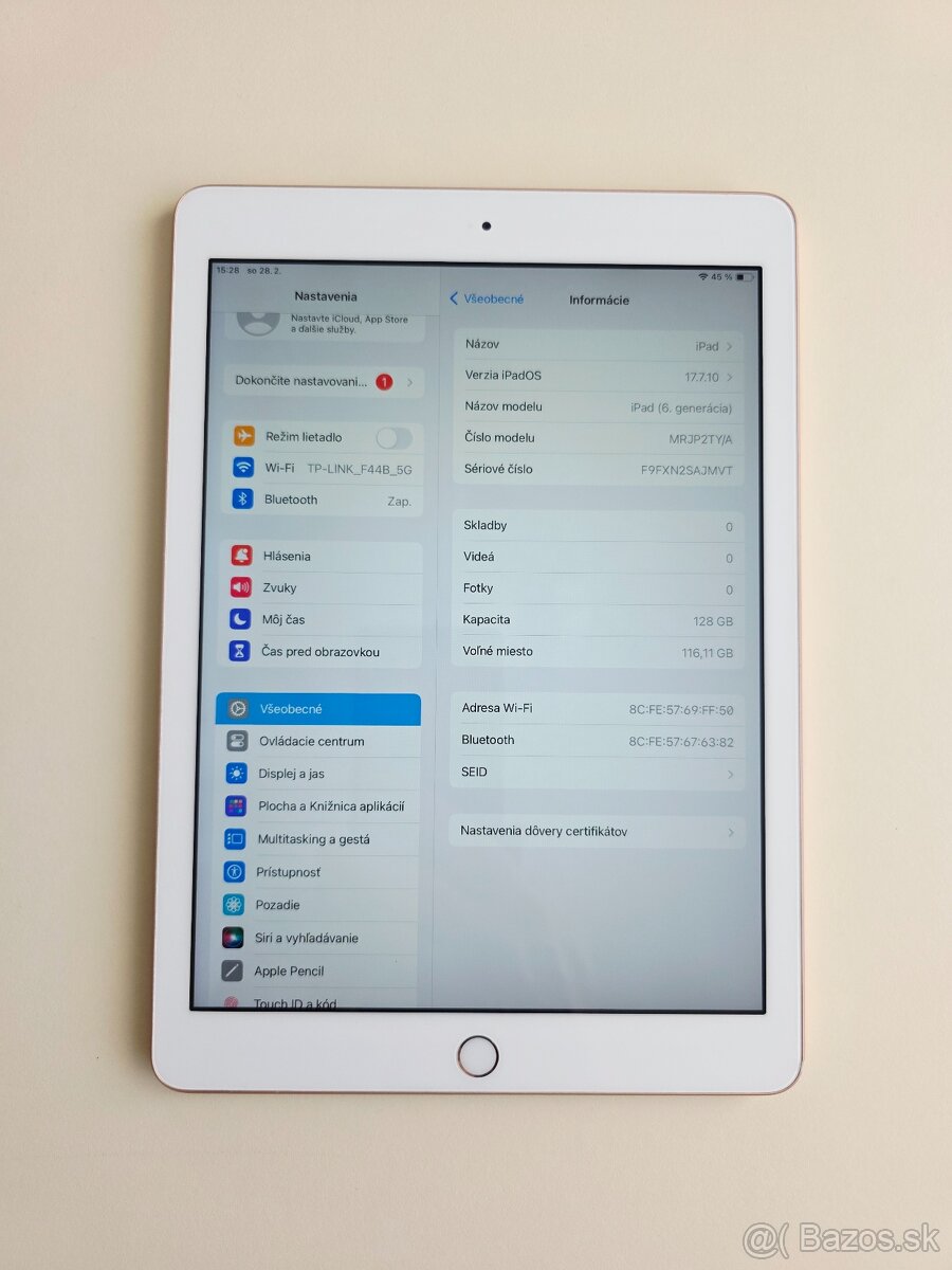 Apple ipad 6 128gb Gold - 2