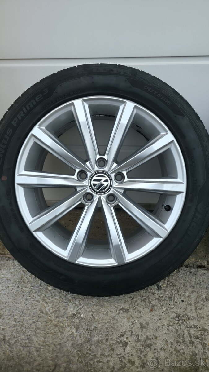 VW Passat B8 5x112 r17, letné pneu. 215/55 R17 - 2