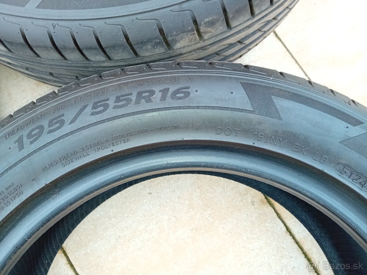 Predám letné pneu Laufenn 195/55 R16 - 2