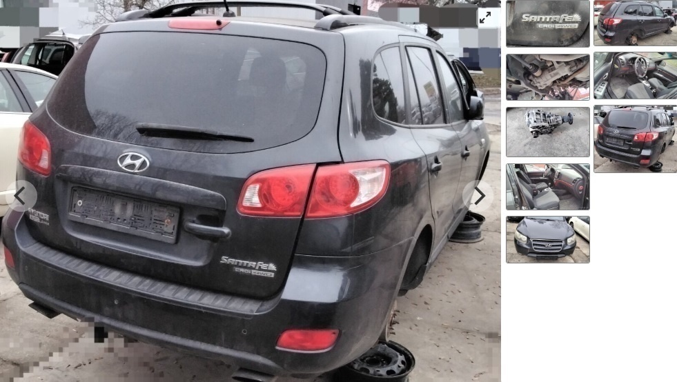 Hyundai Santa Fe 2.2 CRDi 2008 predám CHLADIČ, SAHARA, PREDN - 2