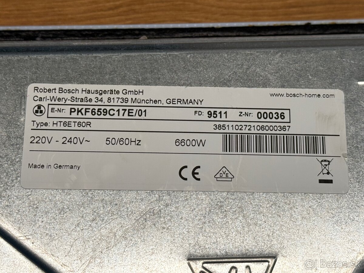 Varná doska BOSCH PKF659C17E/01 biela - 2