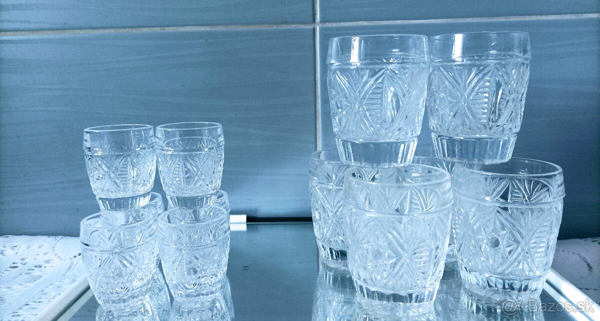 Retro sklenené poháre - 2