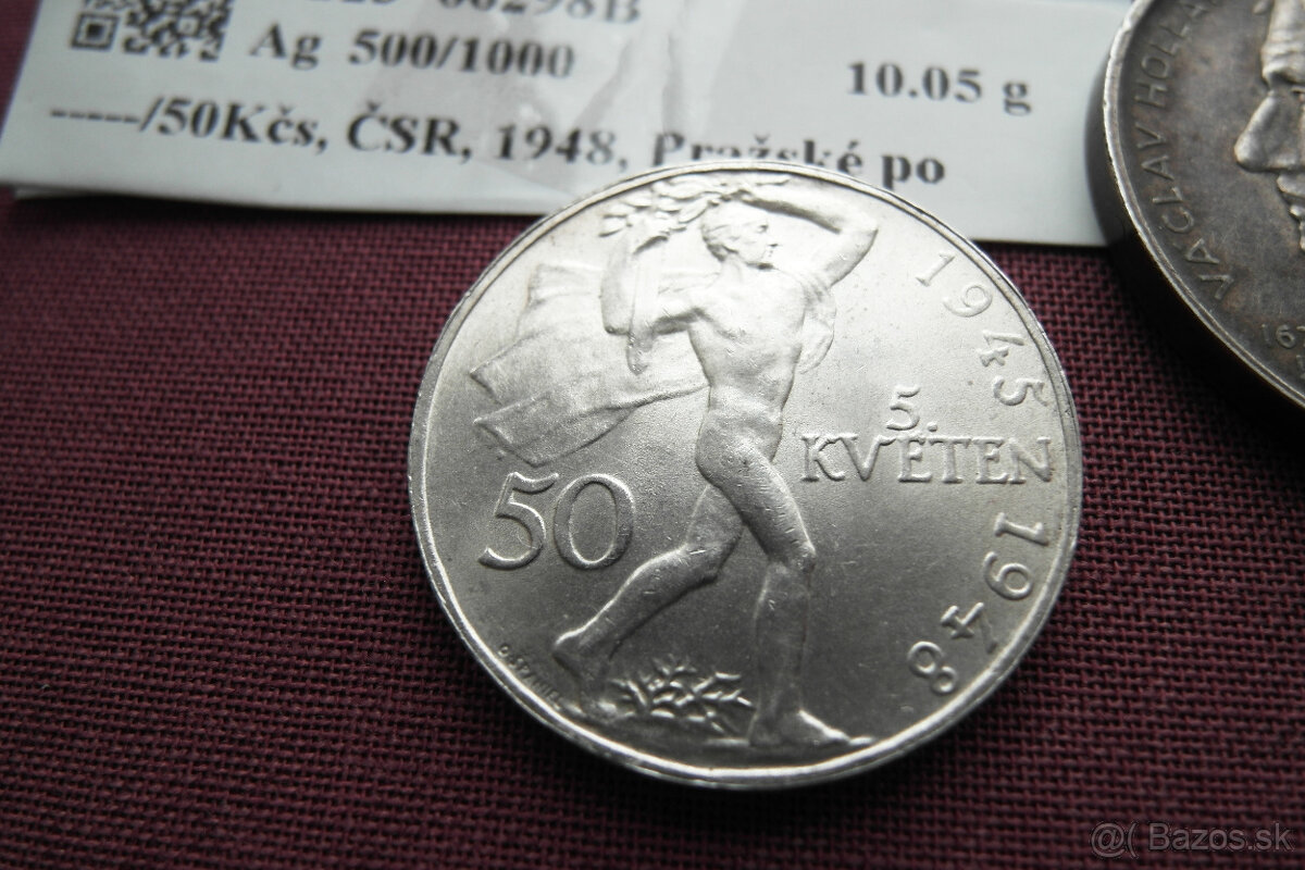 Staré mince ČSR,ČSSR 2ks striebro - 2