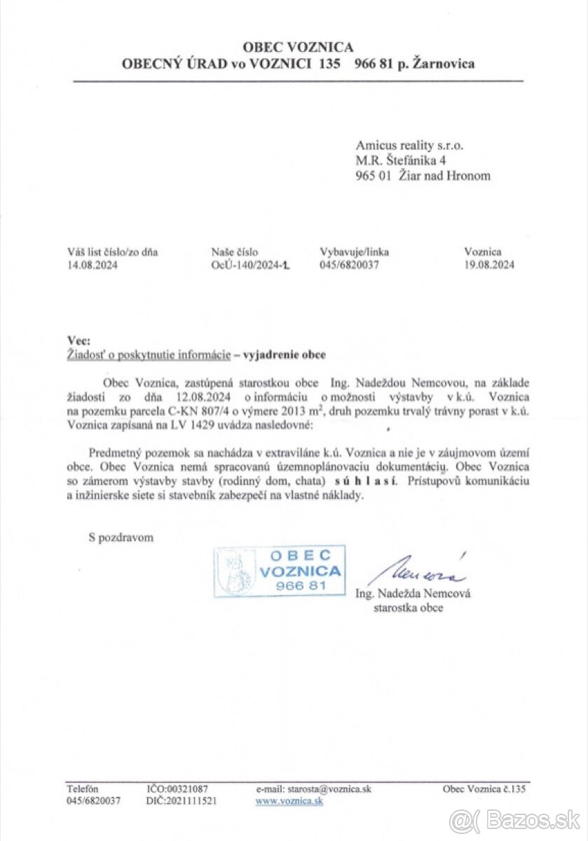 POZEMOK NA VÝSTAVBU DOMU PRI ŽARNOVICI - 2