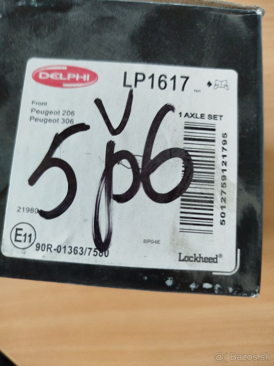 Brzdové doštičky Peugeot 206, 306 Citroen Xsara - 2