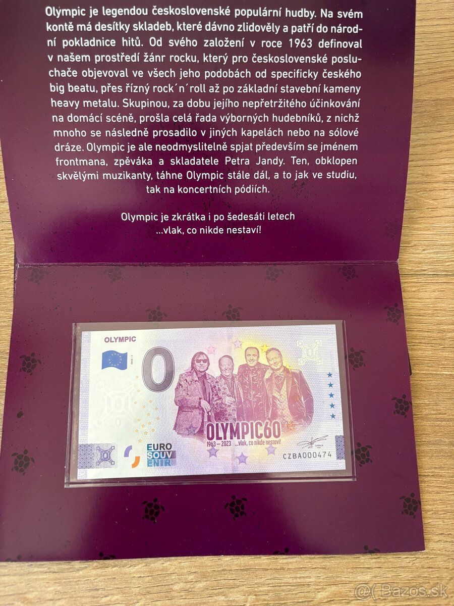 0€ bankovka - folder Olympic - 2