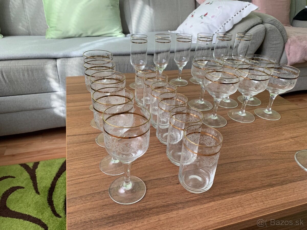 Poháre na víno, šampanské, pivo, koňak, vodu, TOP STAV - 2