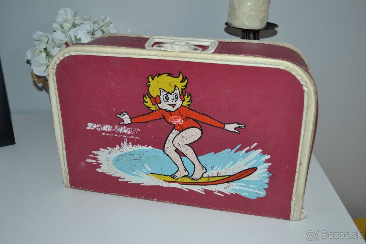 Retro detský kufrík červený - 2