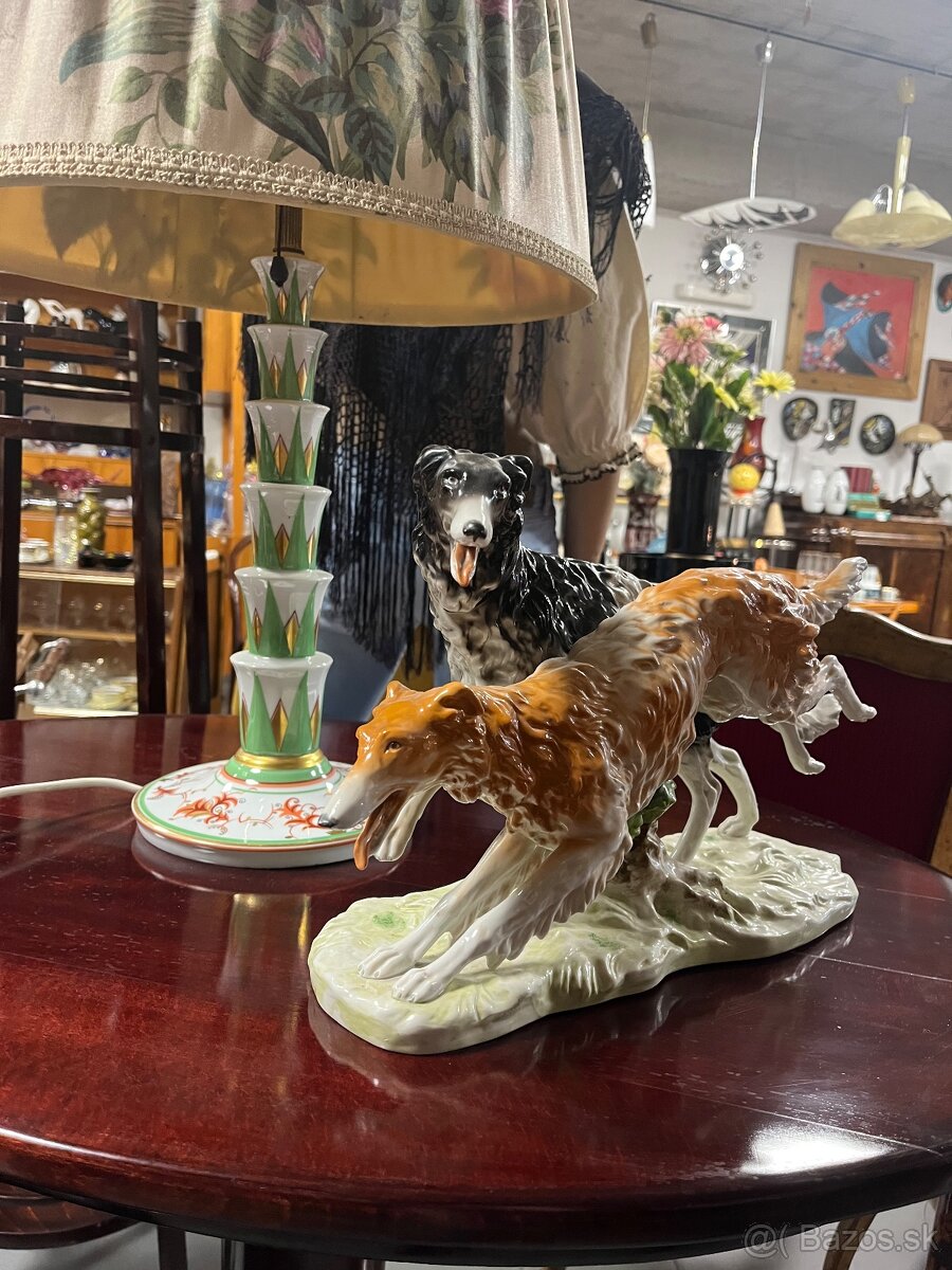 Porcelanová soška Barzoje - 2