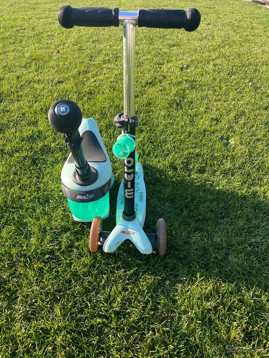 Micro Mini 2go Deluxe plus mint, kolobezka, odrážadlo - 2
