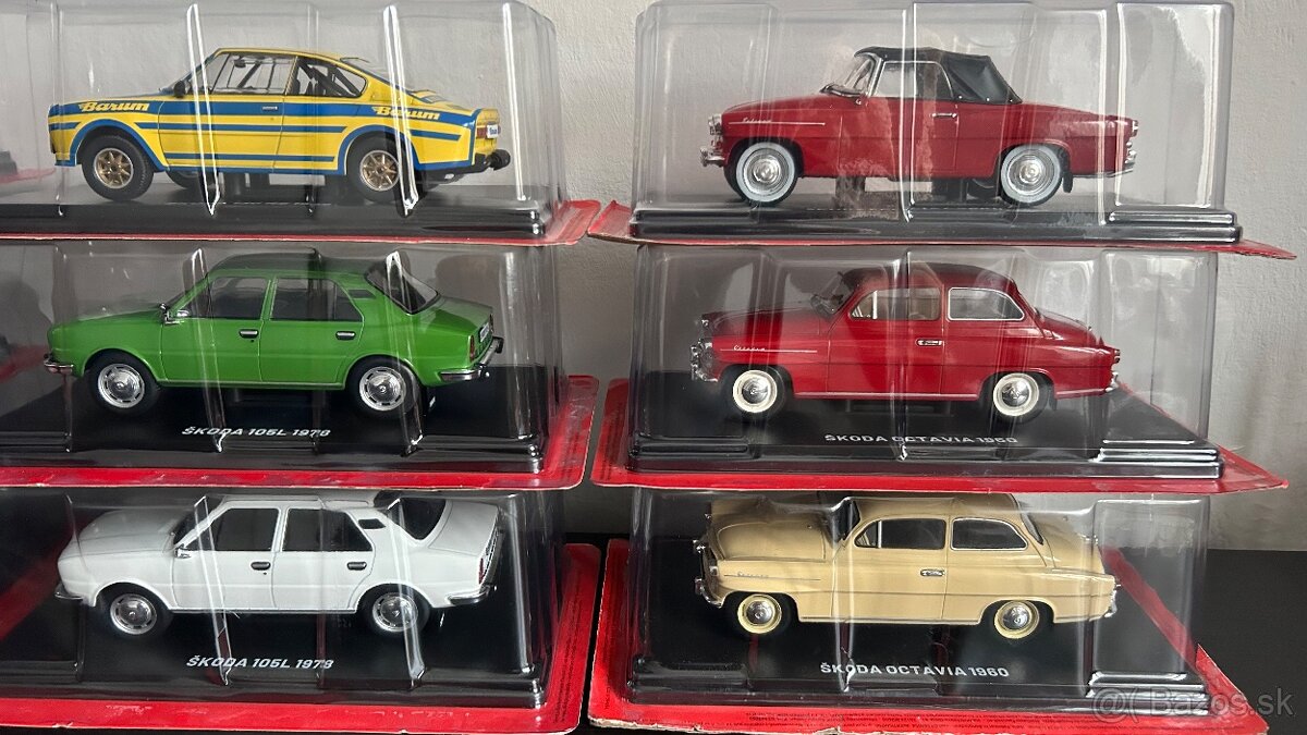 Modely osobné automobily Škoda, Tatra 1/24 - 2