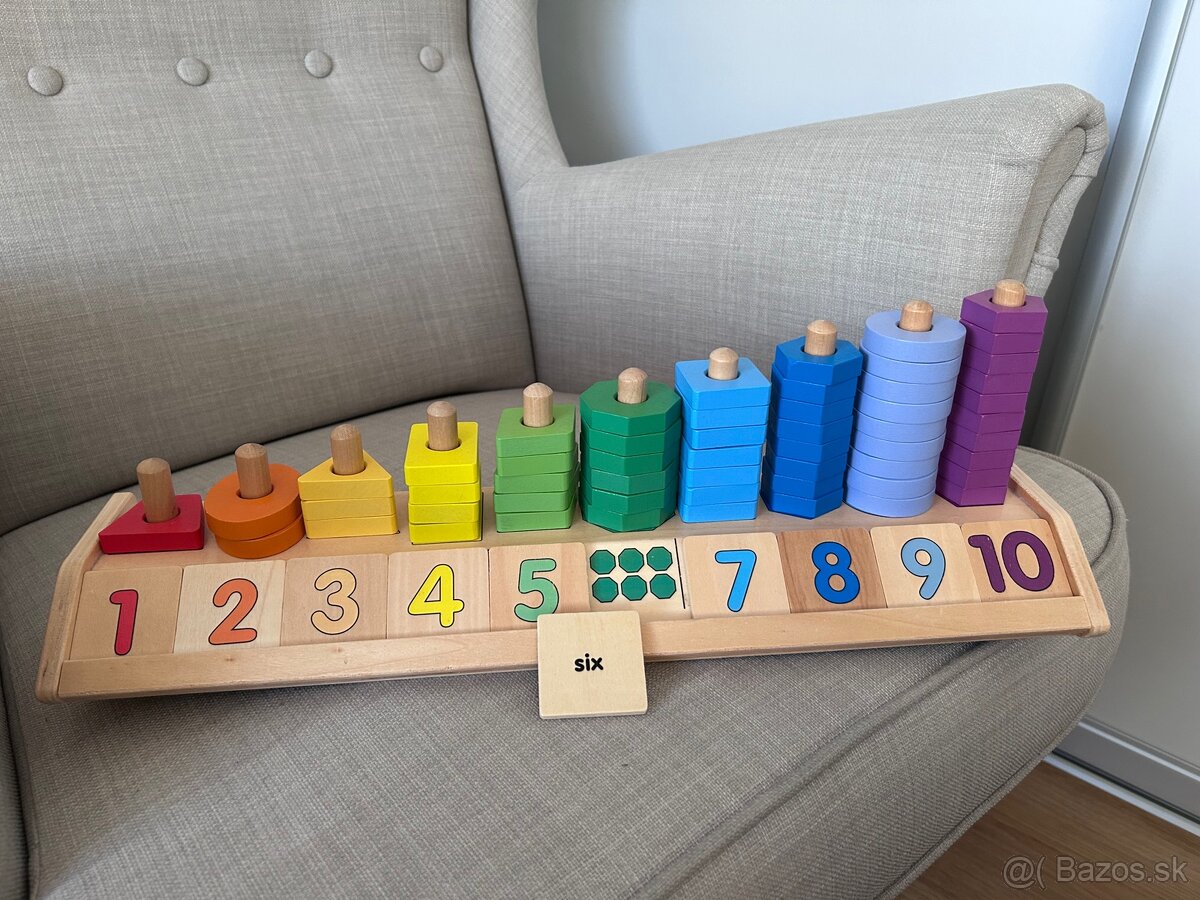 Melissa & Doug tvary, farby a čísla_drevené montessori hry - 2