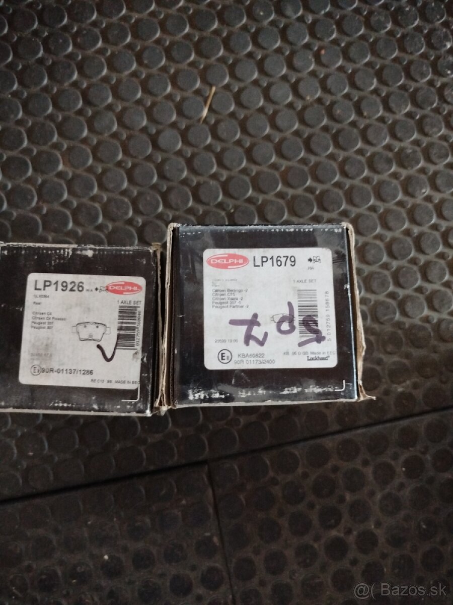 Predné + zadné brzdové doštičky Peugeot 307, 207 Citroen C4 - 2