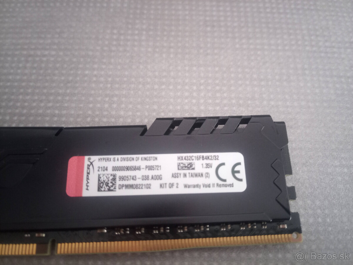 Predam 16Gb DDR4 Hyperx Fury 3200Mhz CL16 - 2