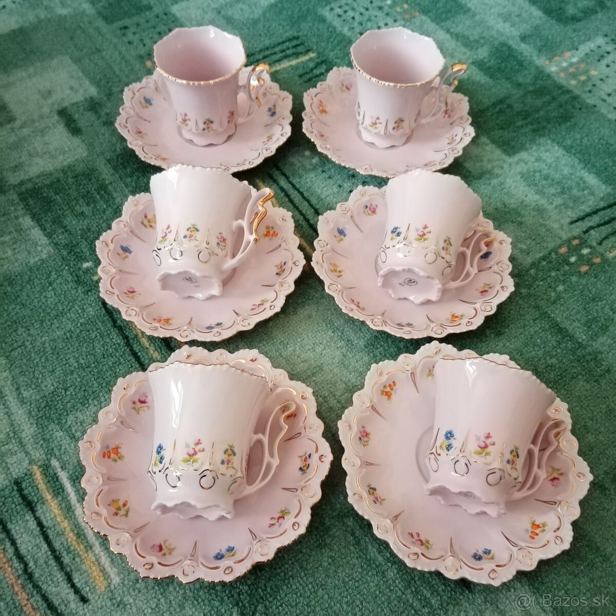 ružový porcelán kávová súprava - 2