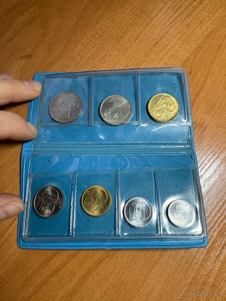 1982 sada mincí v modrom obale, darčekové balenie PVC - 2