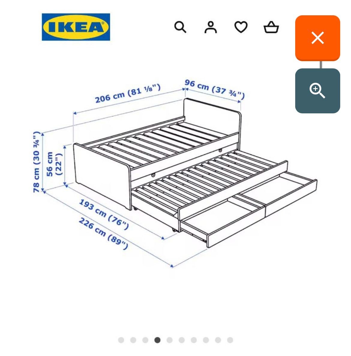 IKEA posteľ rozkladacia - 2