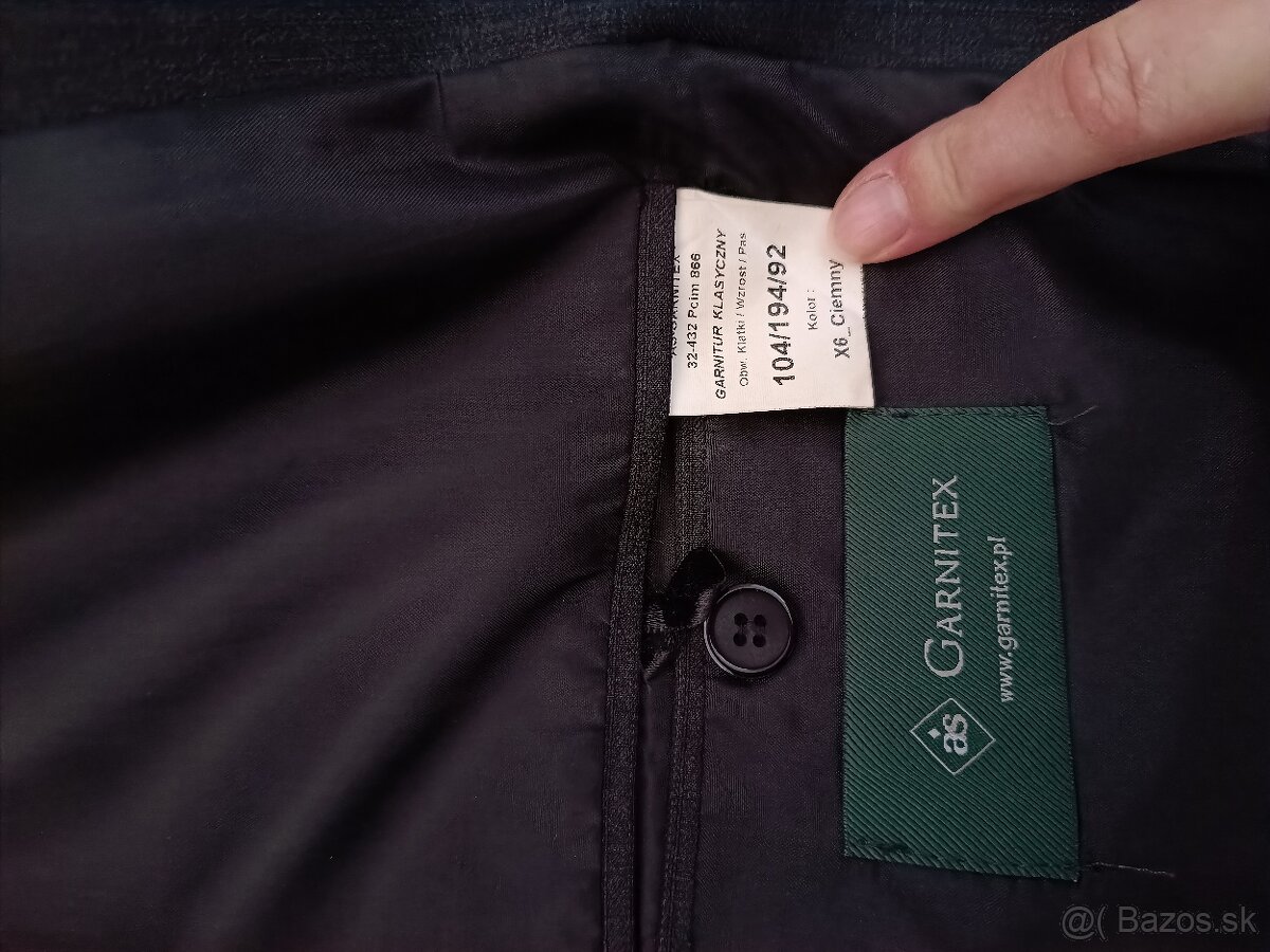 Pánsky oblek Garnitex čierny - 2