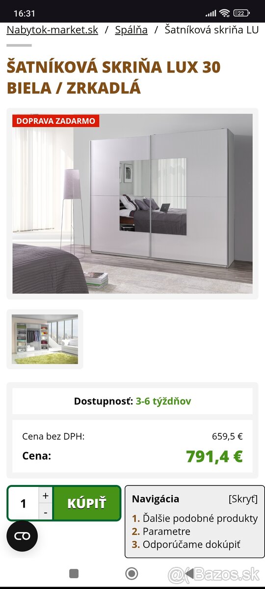 Skriňa s posuvnými dverami - 2