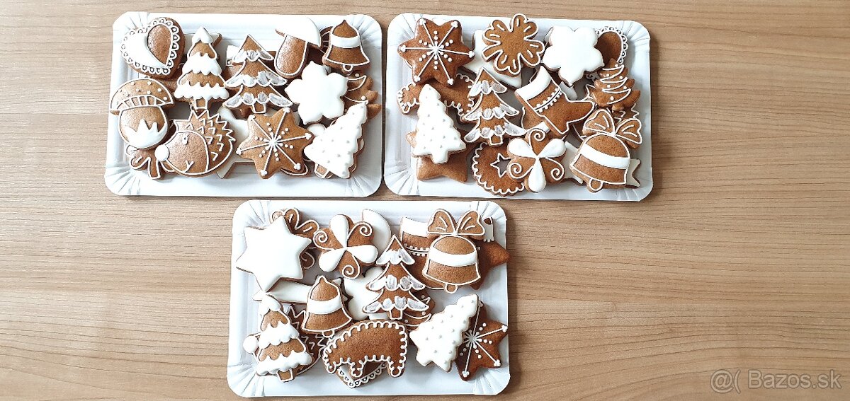 Vianočné medovníčky - tácka - 2