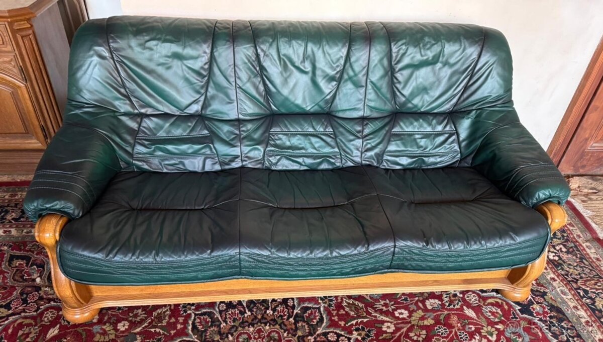 Rustikální kožená sedačka,6083 - 2