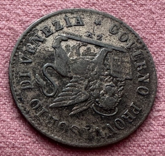 Minca strieborná - 15 centesimi 1848 Benátky - 2