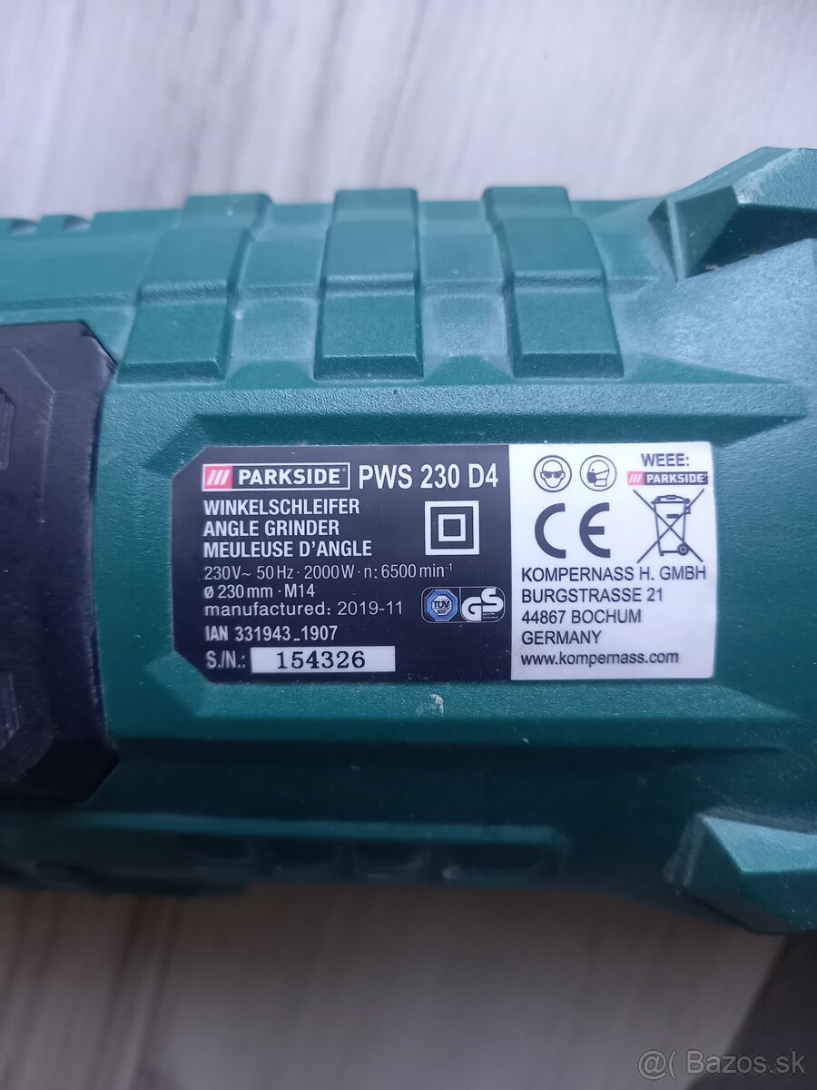Parkside uhlová brúska - na ND - 2