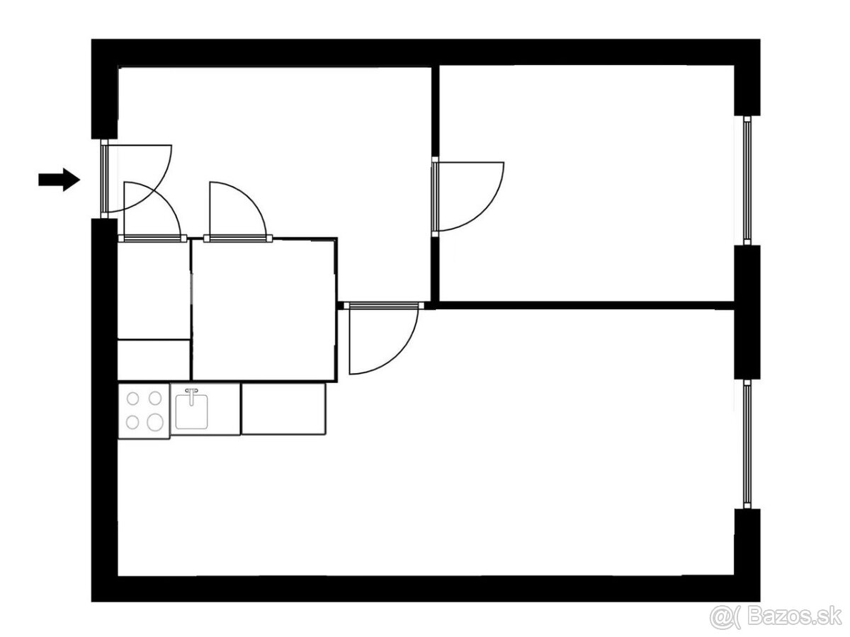 1,5 IZBOVÝ BYT, 40m², AMURSKÁ ULICA, KOŠICE - NAD JAZEROM - 2