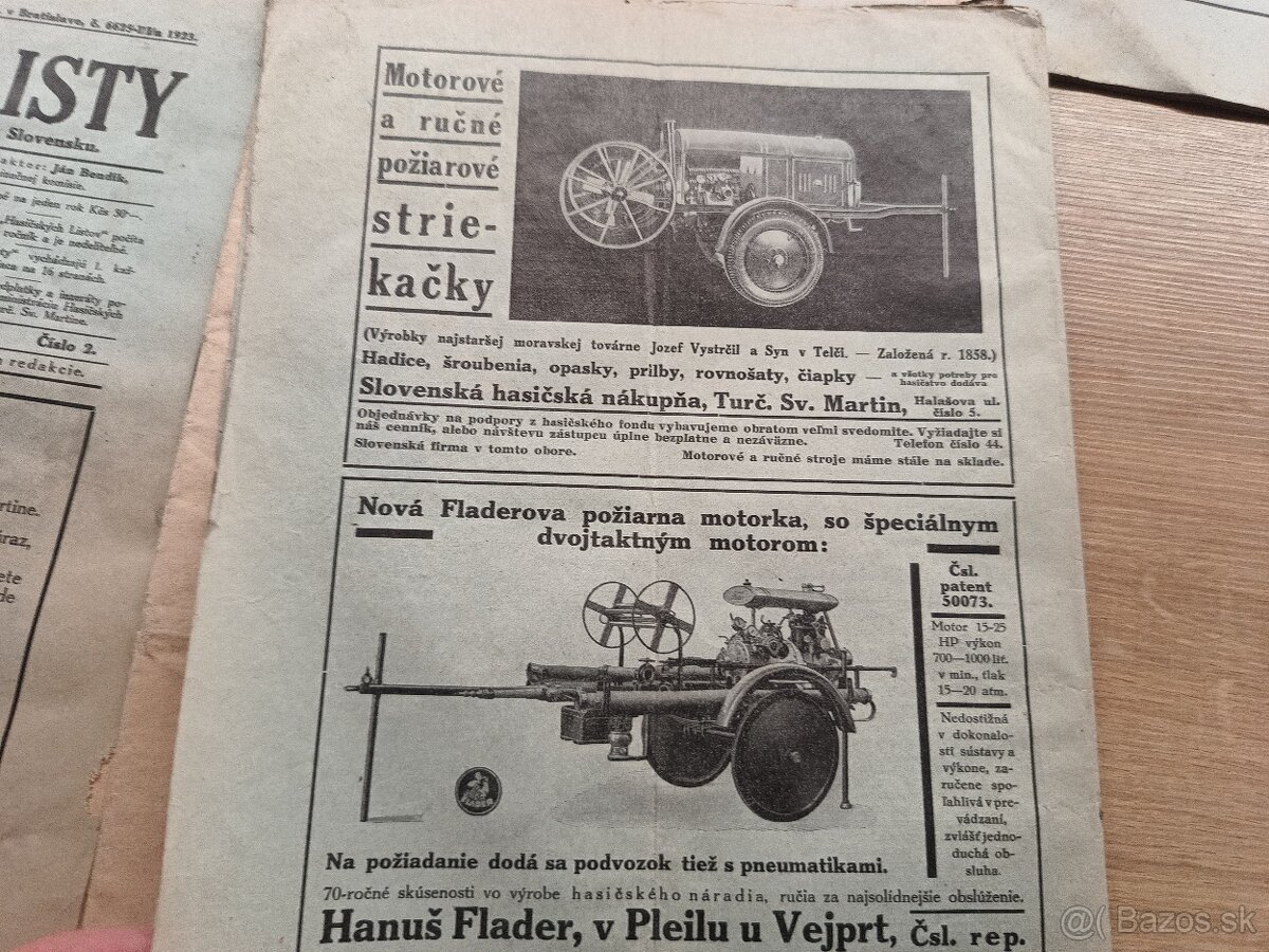 6x Hasičské listy 1936,1937,1940 - 2