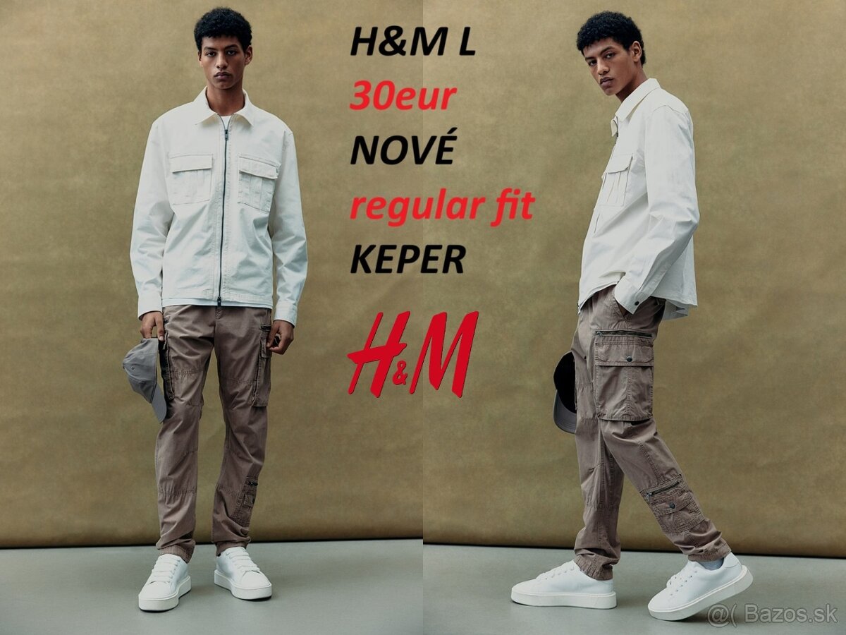 Keprové cargo nohavice HM (Kapsáče) - 2