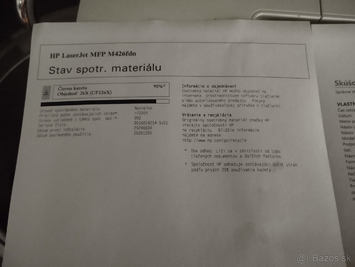 HP LaserJet Pro MFP M426fdn + 90 % toner
- 2