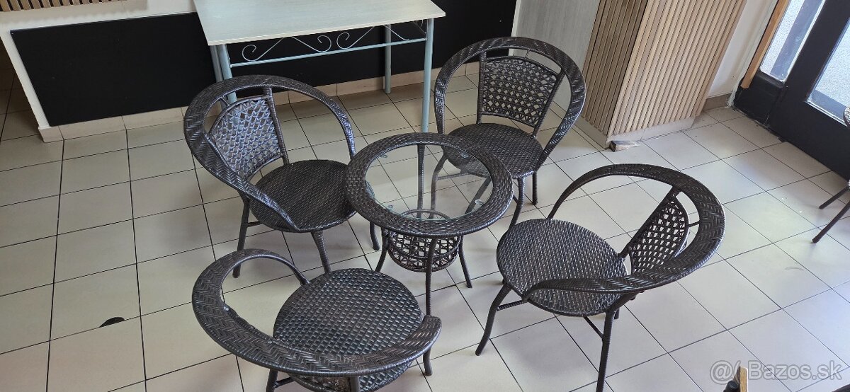 Záhradný set 1+4, hnedá, GETON - 2