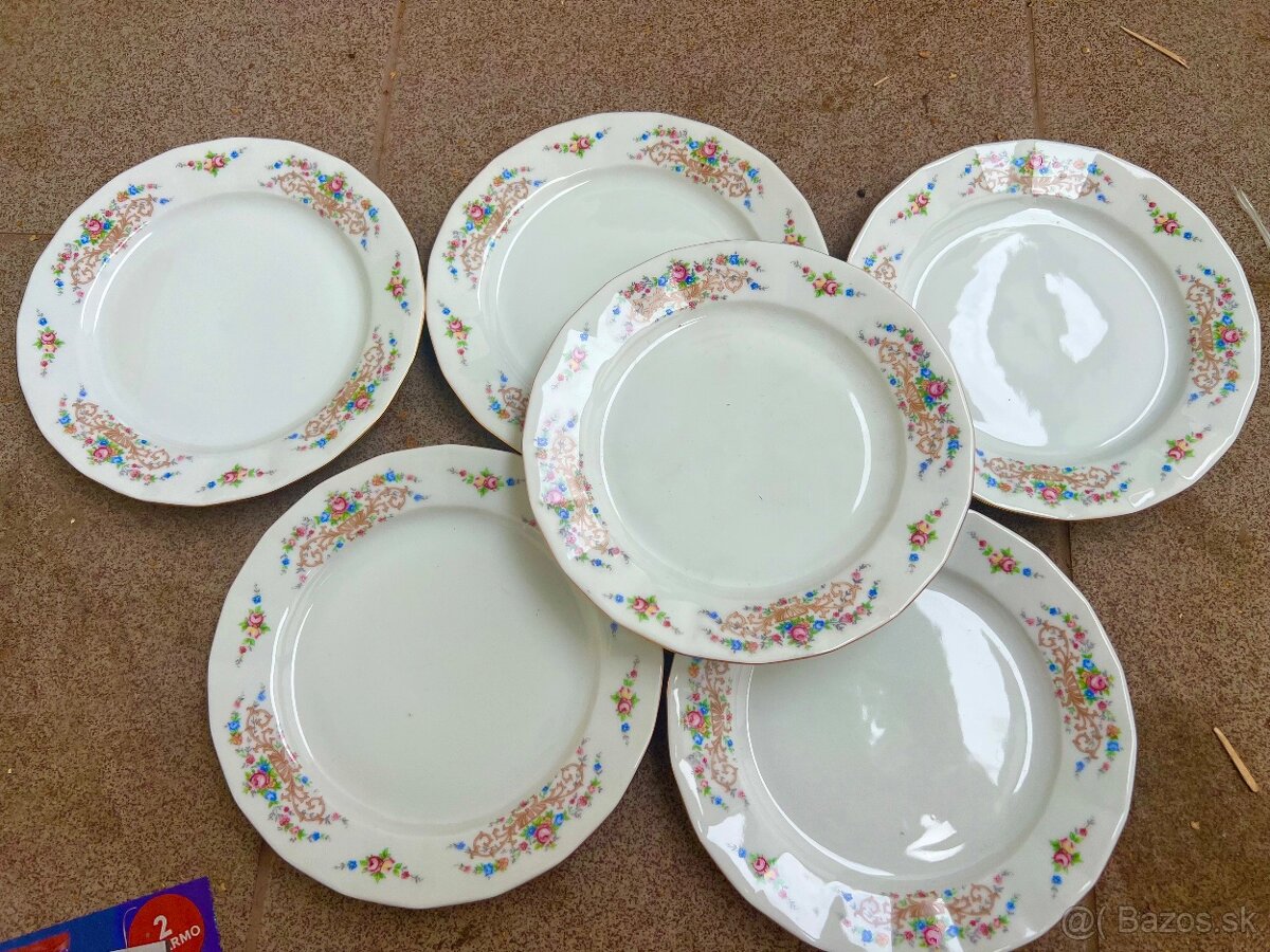 Epiag DF krasna tanierova sada kvety misa a 6 tanierrov - 2