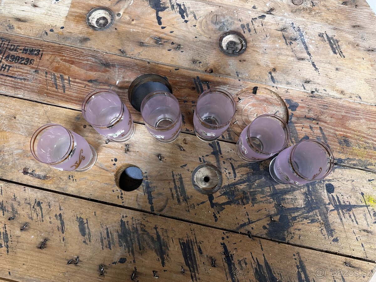 Vintage sada 6 ks pohárov - 2