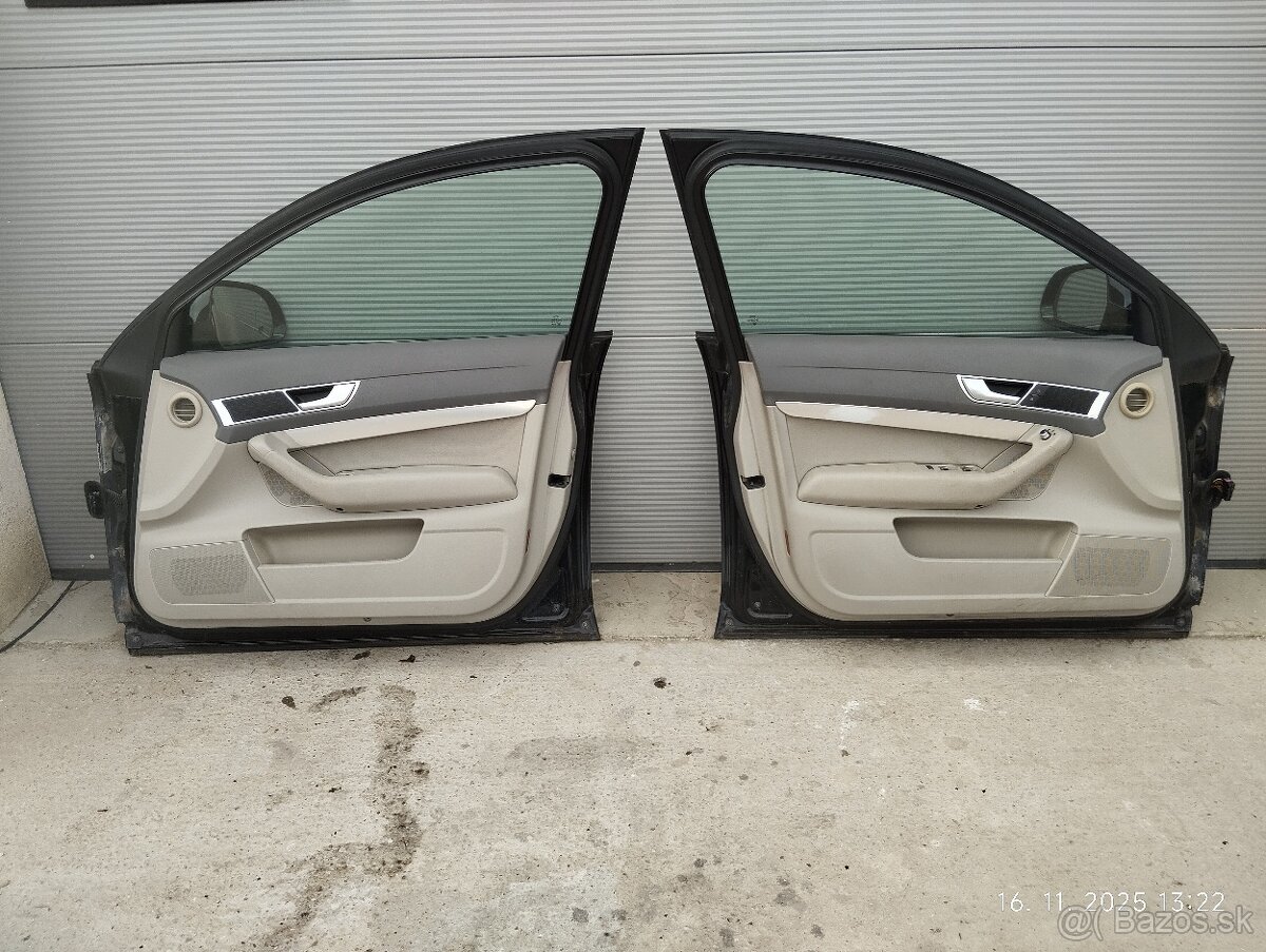 Predám komplet predné dvere na Audi A6 c6 2009 model čierne - 2