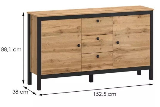 Predám komodu Palmer E dub wotan čierna - 2